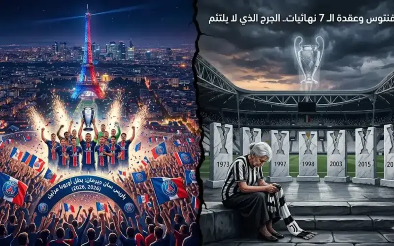 حسرة جديدة في تورينو.. يوفنتوس الخاسر الأكبر من تتويج باريس الثاني بدوري الأبطال
